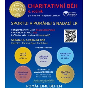 CHARITATIVNÍ BĚH PRO RODINNÉ INTEGRAČNÍ CENTRUM SE BLÍŽÍ